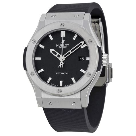 hublot classic fusion titanium 542.nx.1170.rx|Hublot Classic Fusion Black Dial Black Rubber Men's .